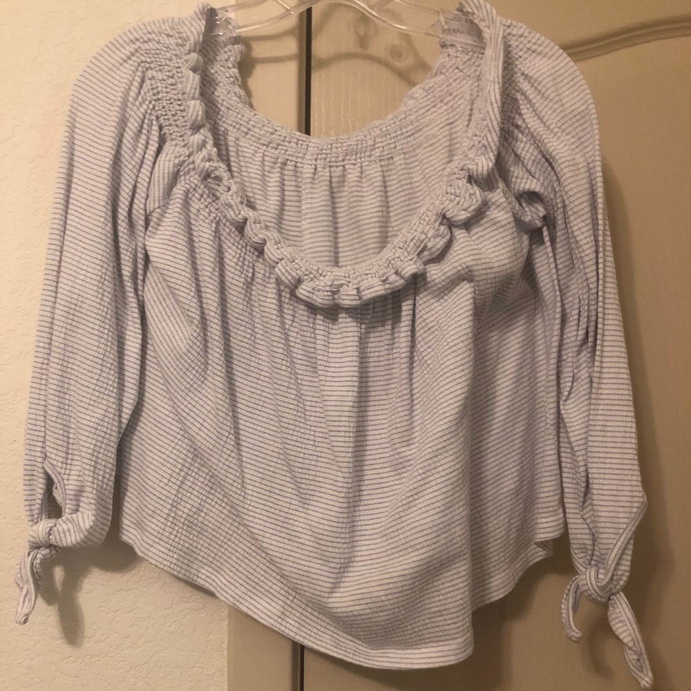 Blue striped blouse
